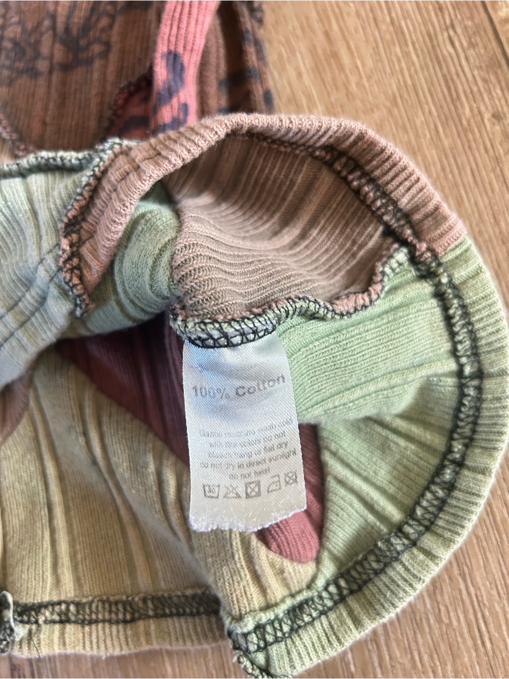 Earthbound Multi-Color Cook toned Patchwork Ribbed Tank Top - Small - Picture 4 of 6